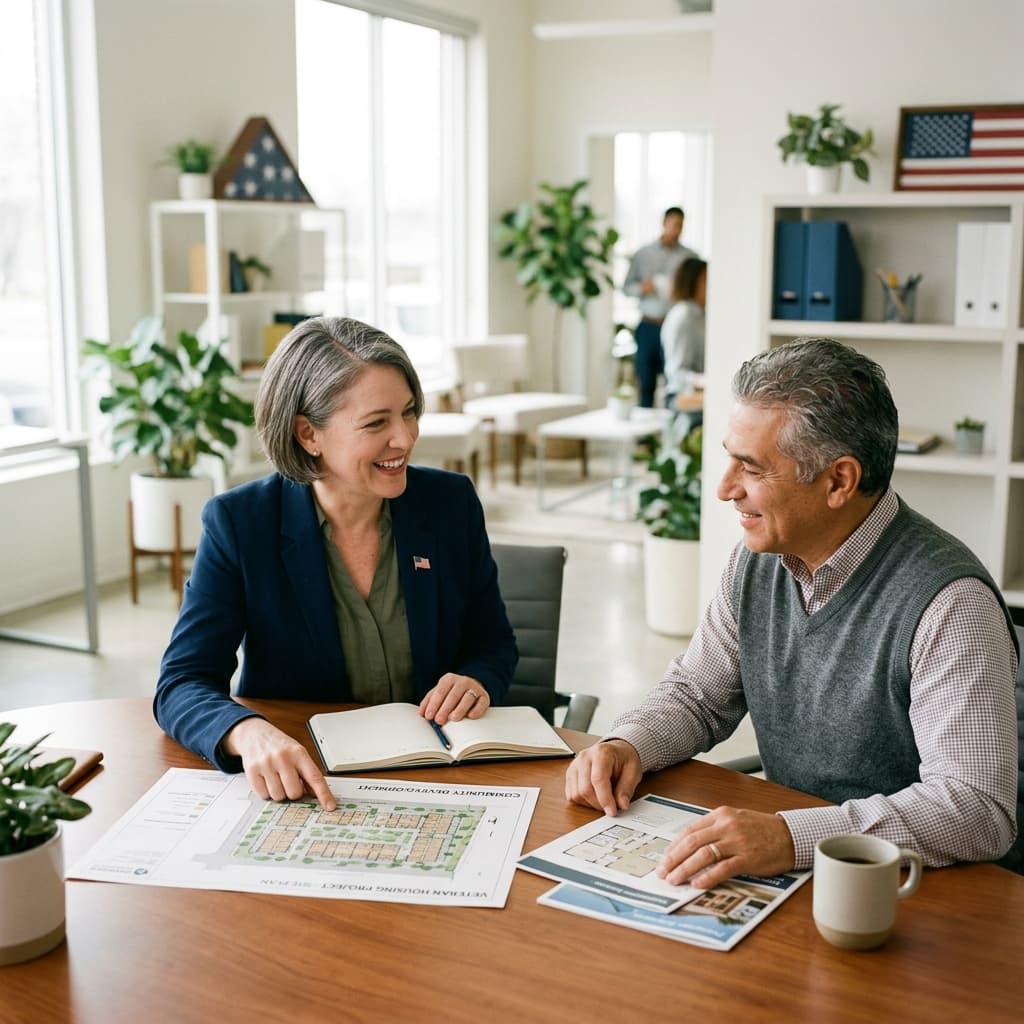 Warmly lit home exterior at sunset